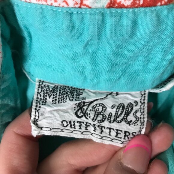 VINTAGE MINE & BILLS OUTFITTERS - WOMEN'S LARGE - WESTERN BUTTON SHIRT 90'S - Picture 4 of 5